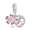 925 Silver Charms Beads Plants Flowers Rose Tree Of Life Clip Dangle Fit Bracelet Bangle Jewelry