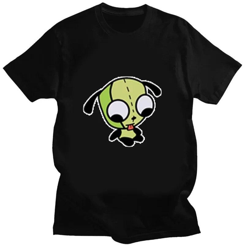 Футболка с рисунком «Захватчик Зим» Kawaii Zim Image, милая футболка с мультяшным принтом, унисекс, женская футболка в стиле ретро, ​​модная футболка для творчества с короткими рукавами