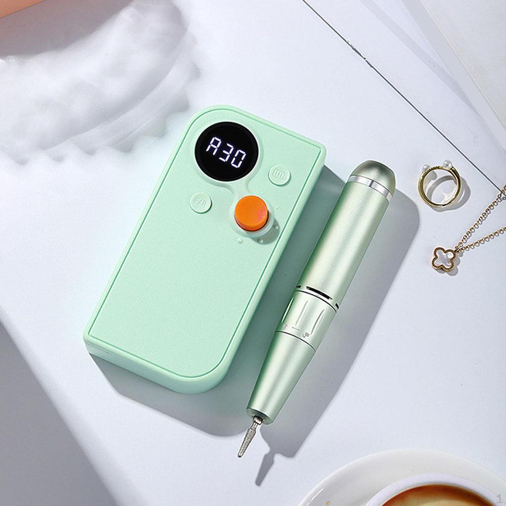 Electric Nail Drill Machine Manicure Pedicure Tool, Professional LCD Display with Bits