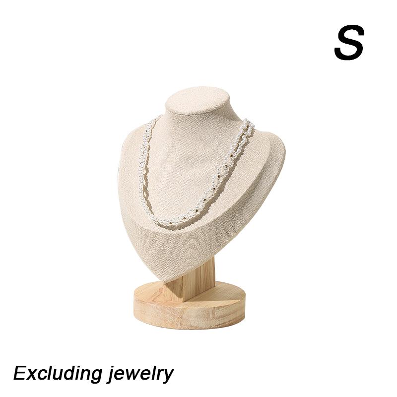 1PC Portrait Model Jewelry Stand Dresser and Window Beige Green Necklaces Portrait Necklace Holder Gift 2 Colors
