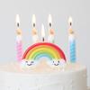 Ins Wind Romance Rainbow Memory Frozen Candle Set Creative Party Baking Like Spiral Colored Candle