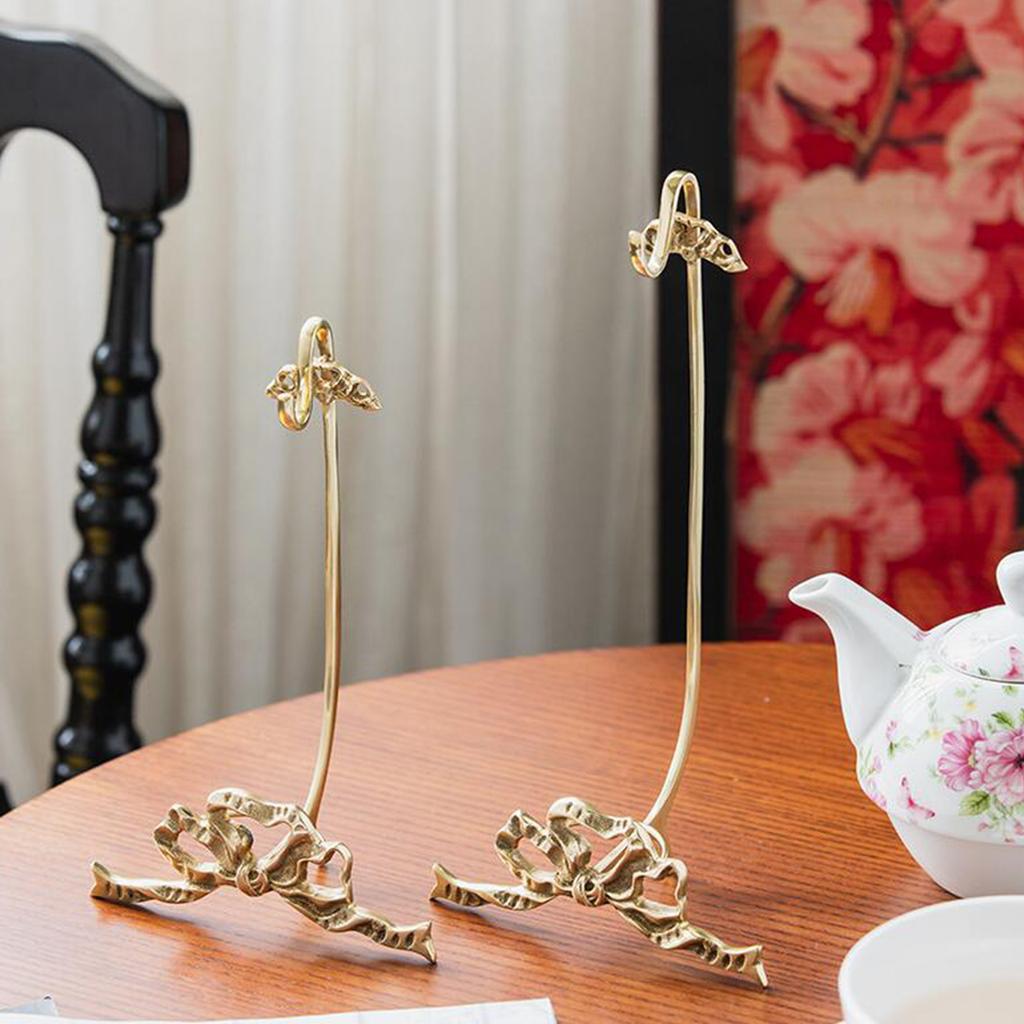 Подставка для чайной чашки и тарелки, латунный держатель, ретро-украшение, декоративный держатель для чашки эспрессо для свадеб, юбилеев, подарков