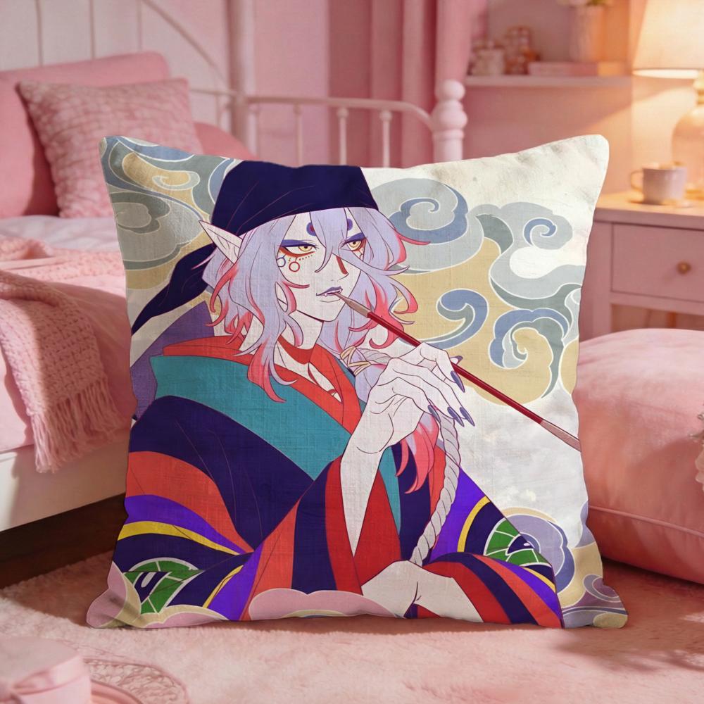 mMononoke anime Cushion Cover Premium Comfort Reversible Pillow Cove Two in One Design for Any Room Car Interior