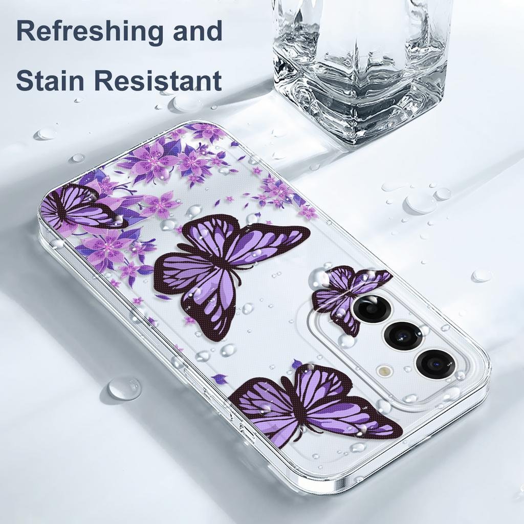 Sky Butterfly Transparent Phone Case For Samsung Galaxy A57 A56 A55 A37 A36 A35 A26 A25 A17 A16 A15 A07 A06 A05 Soft TPU Cover