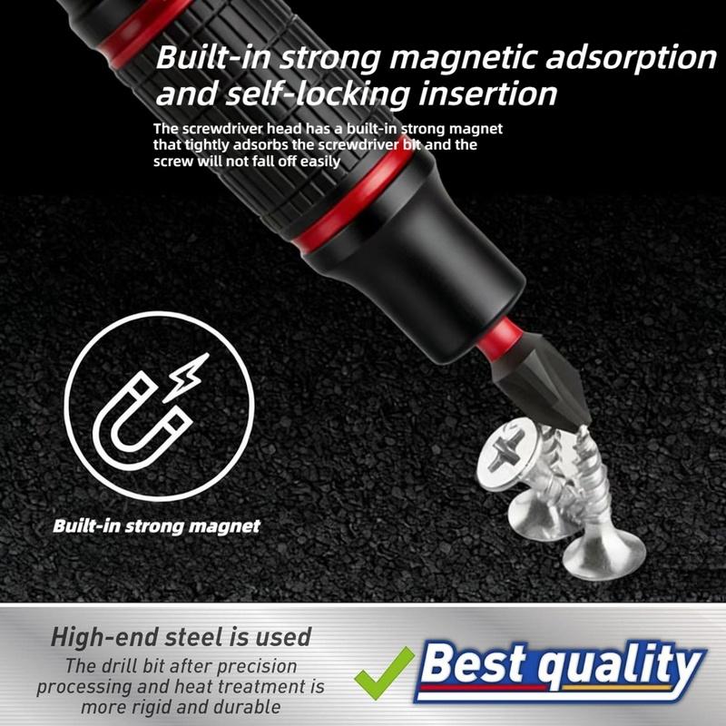 Многофункциональный набор отверток Рукоятка из алюминиевого сплава Универсальный интерфейс 6,35 мм Набор бит разного размера Длина 25 мм Набор инструментов