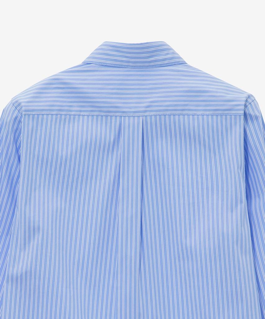 BASIC HOUSE Women'S Striped Regular Fit Long Sleeve Shirt Blue Lzws3201
