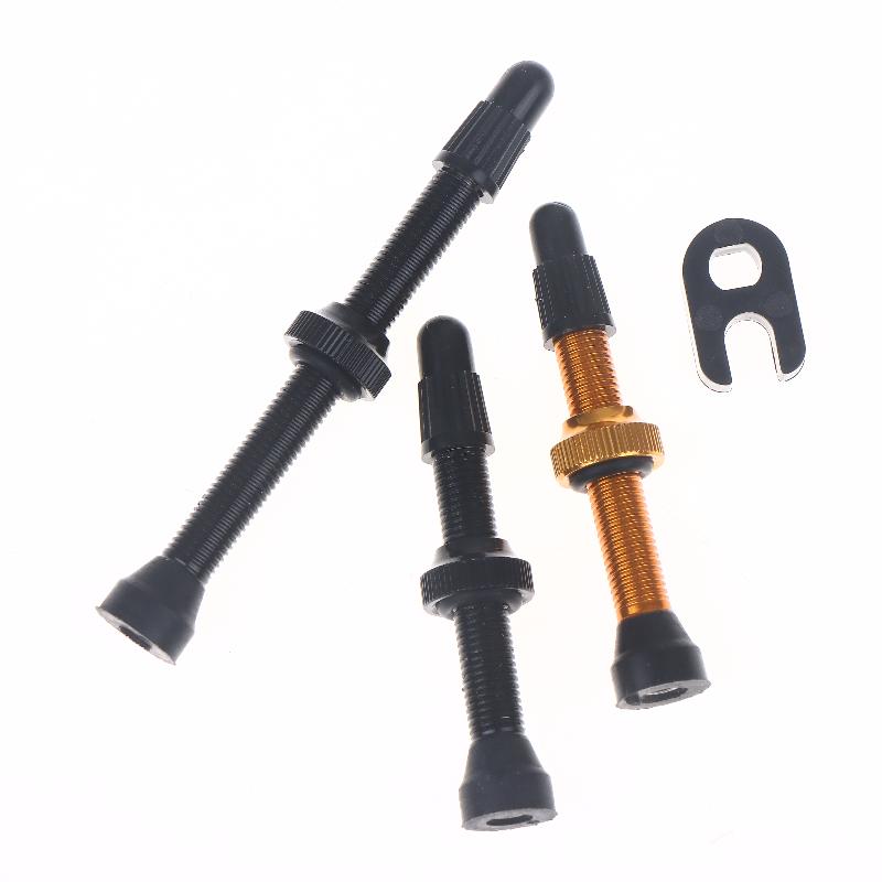 2Pcs Tire Nozzle Cap 40/60Mm Bike Tubeless Valve F/V Presta Cnc Machined Anodized  Road Bicycle Tire Valves Tubeless