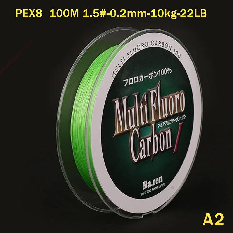Top Quality 100M PE Braided Fishing Line Optimal for Angling 8-Core Design Handles 7.6-13.5kg for Smooth Casting and Retrieval