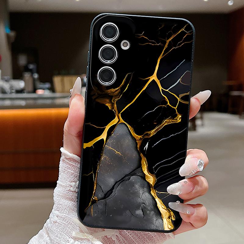 Чехол с мраморным узором для Samsung S26 Ultra S25 Edge S24 S23 Plus S22 S21 FE A15 A16 A17 A35 A36 A54 A55 A56 A57 5G Мягкая обложка с текстурой кожи