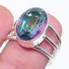 Mystic Rainbow Topaz Gemstone 925 Sterling Silver Jewelry Ring Size 6.5