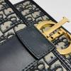[Pre-Owned] 30 Montaigne Oblique Embroidered Monogram Flap Adjustable Shoulder Strap Montaigne Box Bag Leather Details Large - Good #IT1VG5