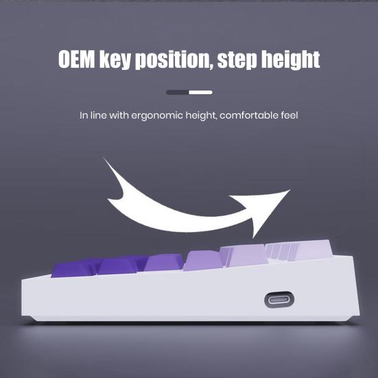 1 комплект градиентных цветных клавишных колпачков для клавиатуры, 136 клавиш, механическая клавиатура, OEM-профиль, светопропускающая клавиатура с боковой гравировкой, сменные аксессуары