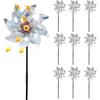 Flower Windmill Wind Spinner Stake Outdoor Decor for Your Patio and Lawn Rotating Sunflower Wind Spinner Stake Garden Decor