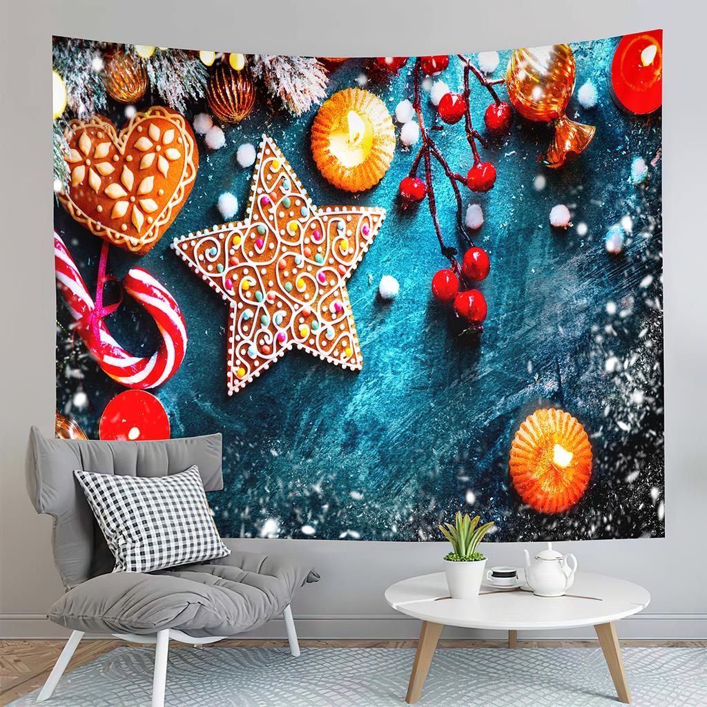 Рождественский гобелен, зимний гобелен со снежинкой, милый гобелен со снеговиком, настенный гобелен для спальни, домашний декор, гобелен