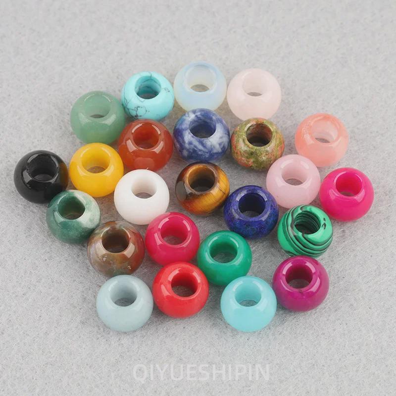 Natural Agate Large Hole Beads - Jewelry Accessories for DIY and Handmade Creations