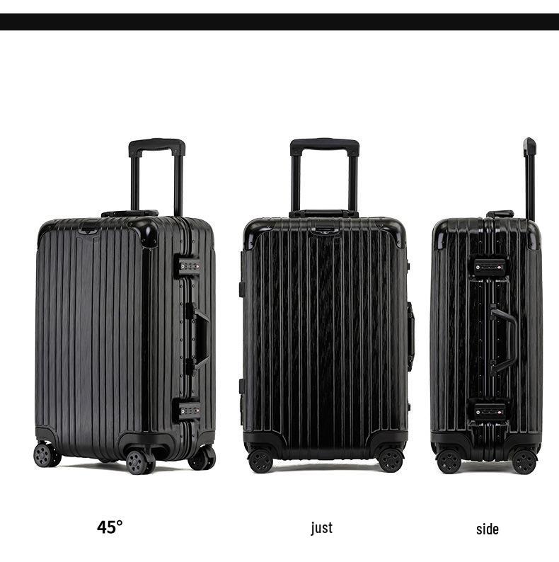 20" Women's Lightweight Aluminum Frame Carry-on Suitcase with Scratch-resistant Finish and Universal Wheels