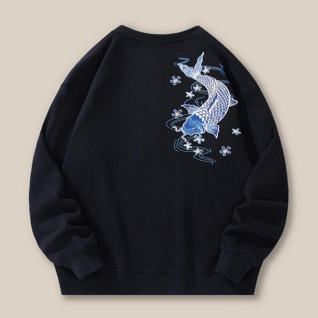 Осенне-зимняя мужская толстовка с круглым вырезом China-Chic, свободная, большого размера, модная, с длинным рукавом, женская, топ