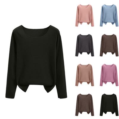 Женское свободное удобное повседневное модное и теплое нижнее белье с бесшовным круглым вырезом и толстым велюровым топом