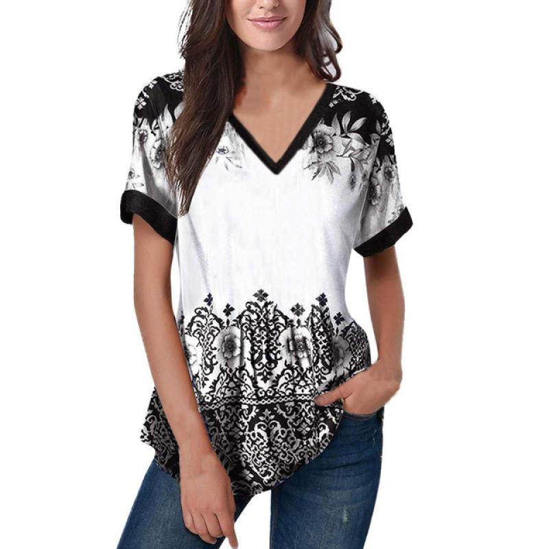 Модная женская футболка в полоску с принтом градиента и V-образным вырезом с короткими рукавами, базовые топы, уличная одежда, летняя одежда больших размеров, женские футболки