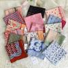 Silk Scarf Neck Small Square Scarf Skin-friendly Soft Breathable Neck Care Scarf Polka Dot Cashew Flower Headscarf Headband Tied Hair Streamer