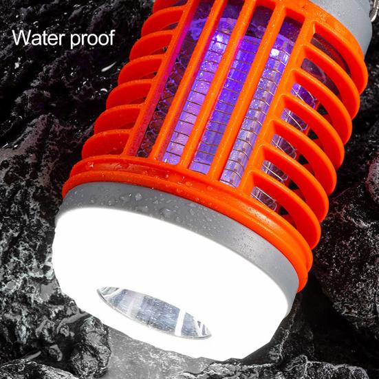 Портативная лампа для уничтожения комаров, USB-солнечная ловушка, светодиодный электрический шок, перезаряжаемый тихий репеллент от комаров