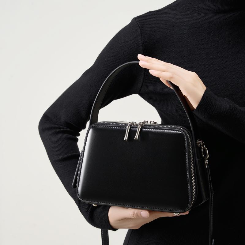 HIFASHION Гладкая Кожаная Сумка с Верхней Ручкой Женская Повседневная Рабочая Ежедневная Маленькая Сумка на Плечо Сумка-Кроссбоди Квадратная Женская Сумка