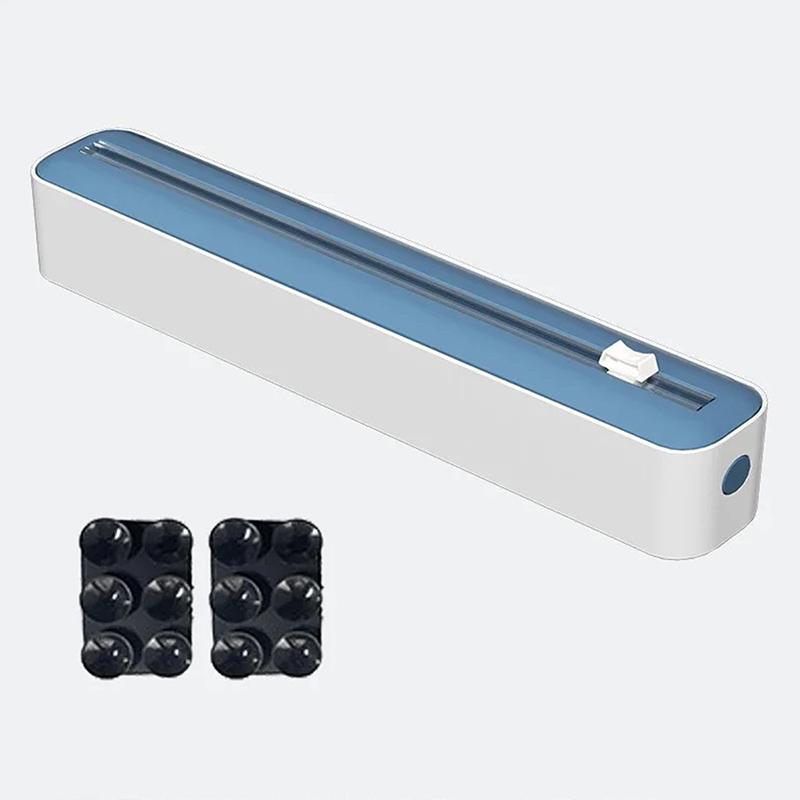 Диспенсер для пластиковой пленки 2 в 1, резак для пищевой пленки, ящик для хранения оберток, резак для алюминиевой фольги и стретч-пленки, кухонные принадлежности