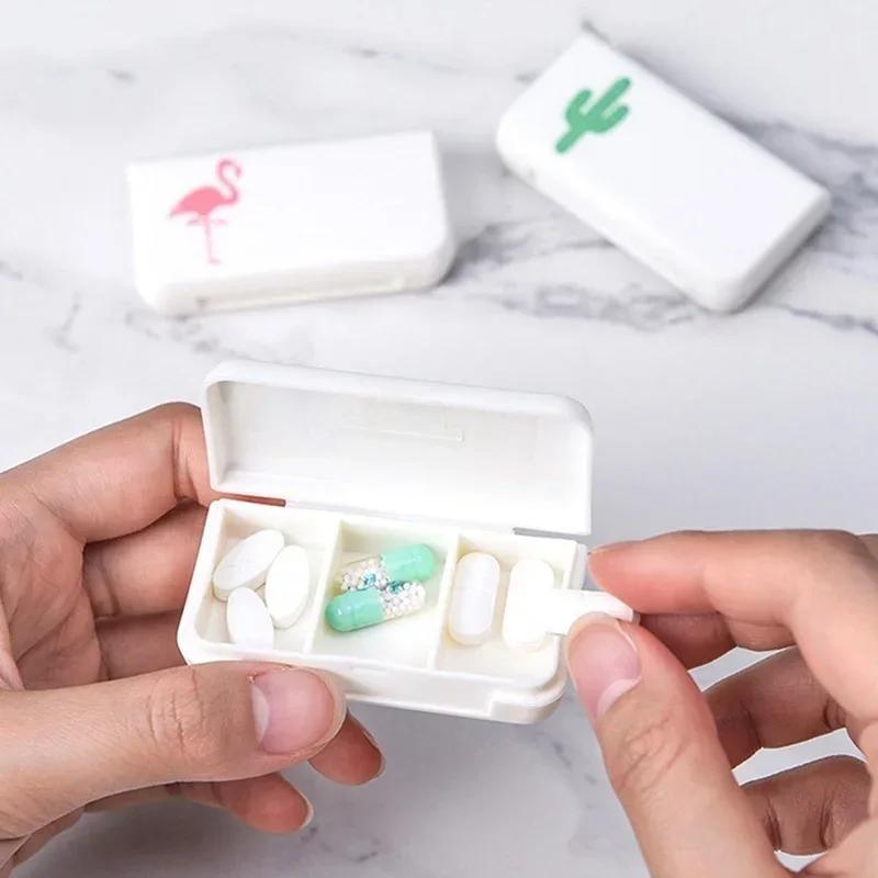 Creative Simple Portable Fashion Mini Pill Box Medicine Boxes 3 Grids Travel Medical Drugs Tablet Container Holder Storage Box