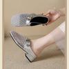 In Summer Wear Round Toe Straight Buckles Casual and Comfortable Women's Flats Cut-out Mary Jane Single Shoes Fishnet Shoes