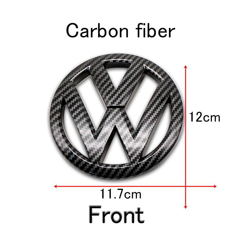 CRZ2 120mm 110mm Car Logo Emblem Hood Front Rear Tail Mark Rear Badge Replacement Accessories 6R0 853 600A For Polo 2011 2012 2013