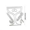 Wine Glass Cutting Dies Wine Glass Embossing Die Cut Templates for Card Making Scrapbooking DIY Craft Album