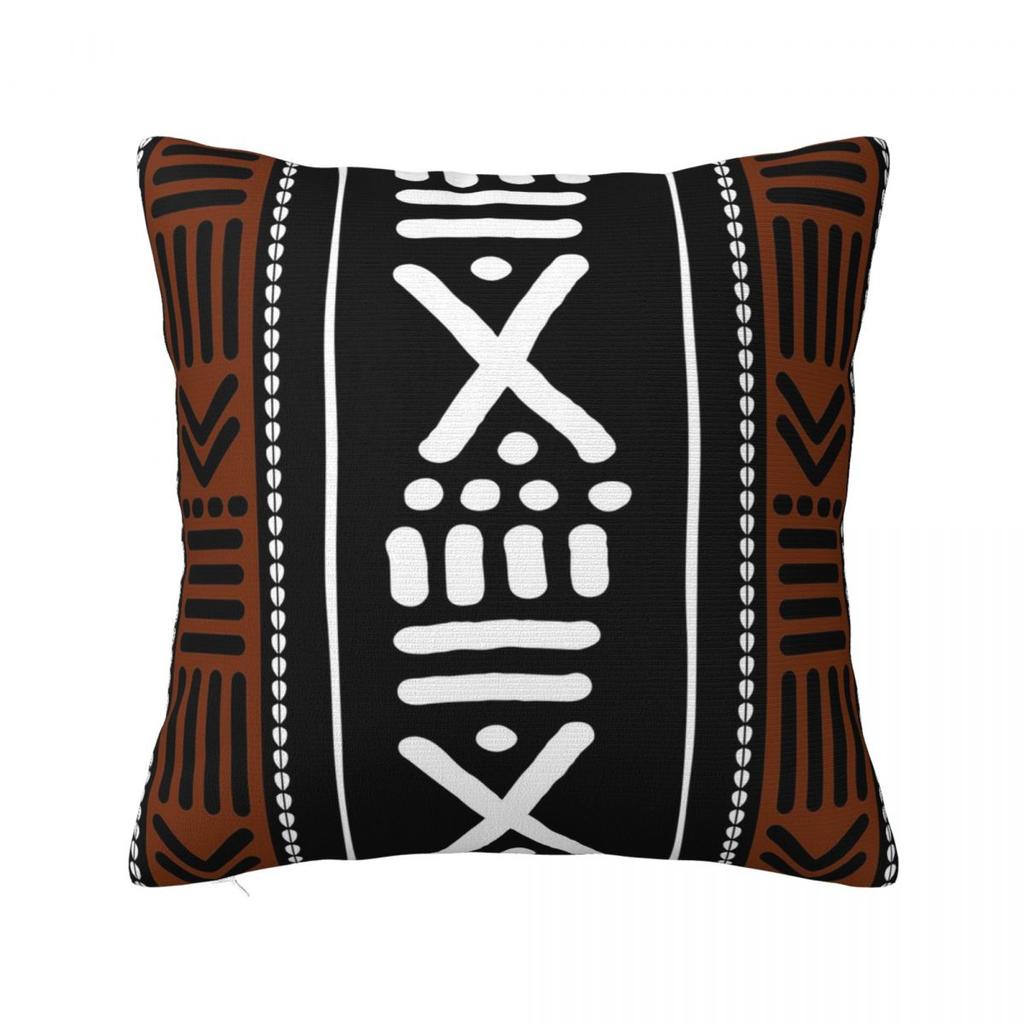 African Bogolan Square Pillowcase Pillow Cover Polyester Cushion Decor Comfort Throw Pillow for Home Living Room