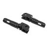 1 Pair Motorcycle Front Foot Peg Black Anti Slip Aluminum Alloy Adjustable Height Foot Peg Footrest 
