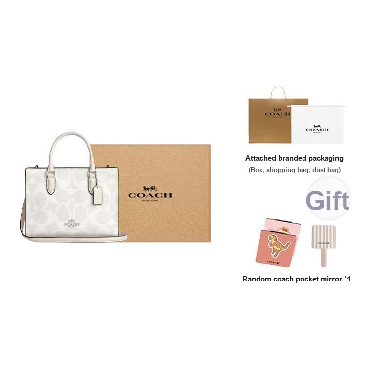Coach Maggie 25 Tote Bag With Detachable Shoulder Strap Women tote Chalk-White CAL28-SVXU5