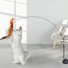 Funny Simulation Feather Bird Sucker Cat Stick Toy Playing Teaser Wand Replacement Head Interactive Cat Toy Cat Supplies