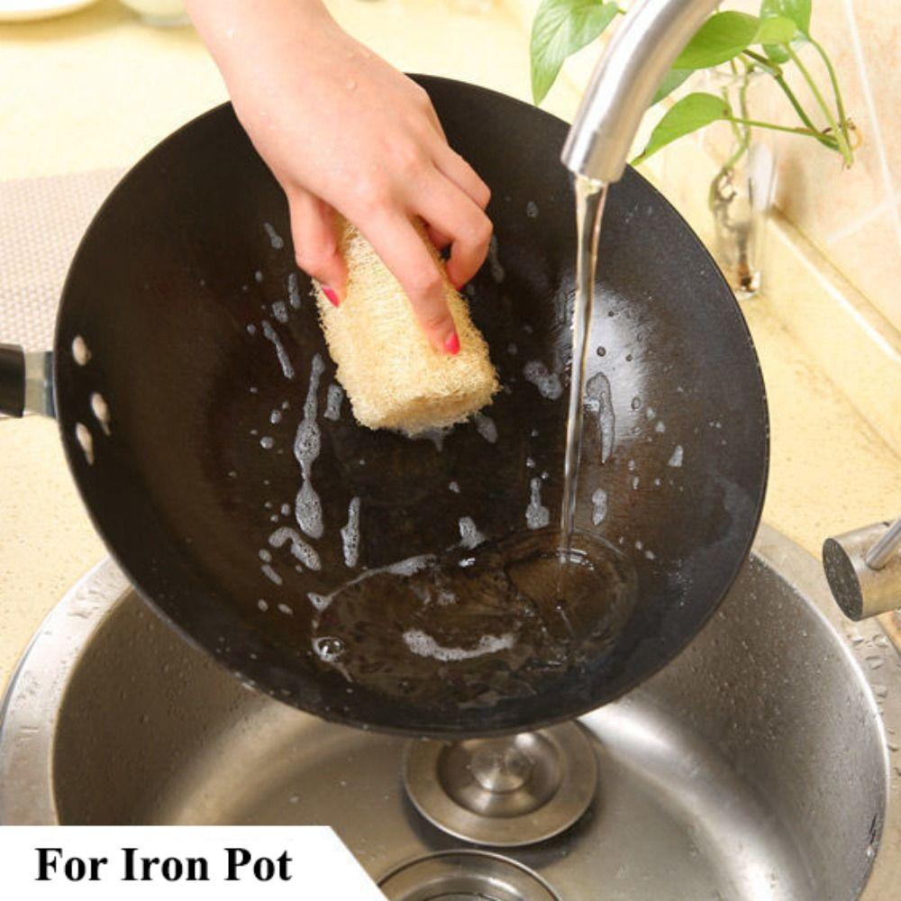 Длинная губка для душа Натуральная щетка для горшков Сильная очистка Кухонные полотенца Ванна Кухня