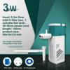 4-in-1 Ultra Quiet Submersible Aquarium Filter with Built-in Air Pump, Waste Suction & Water Circulation for Mini Tank