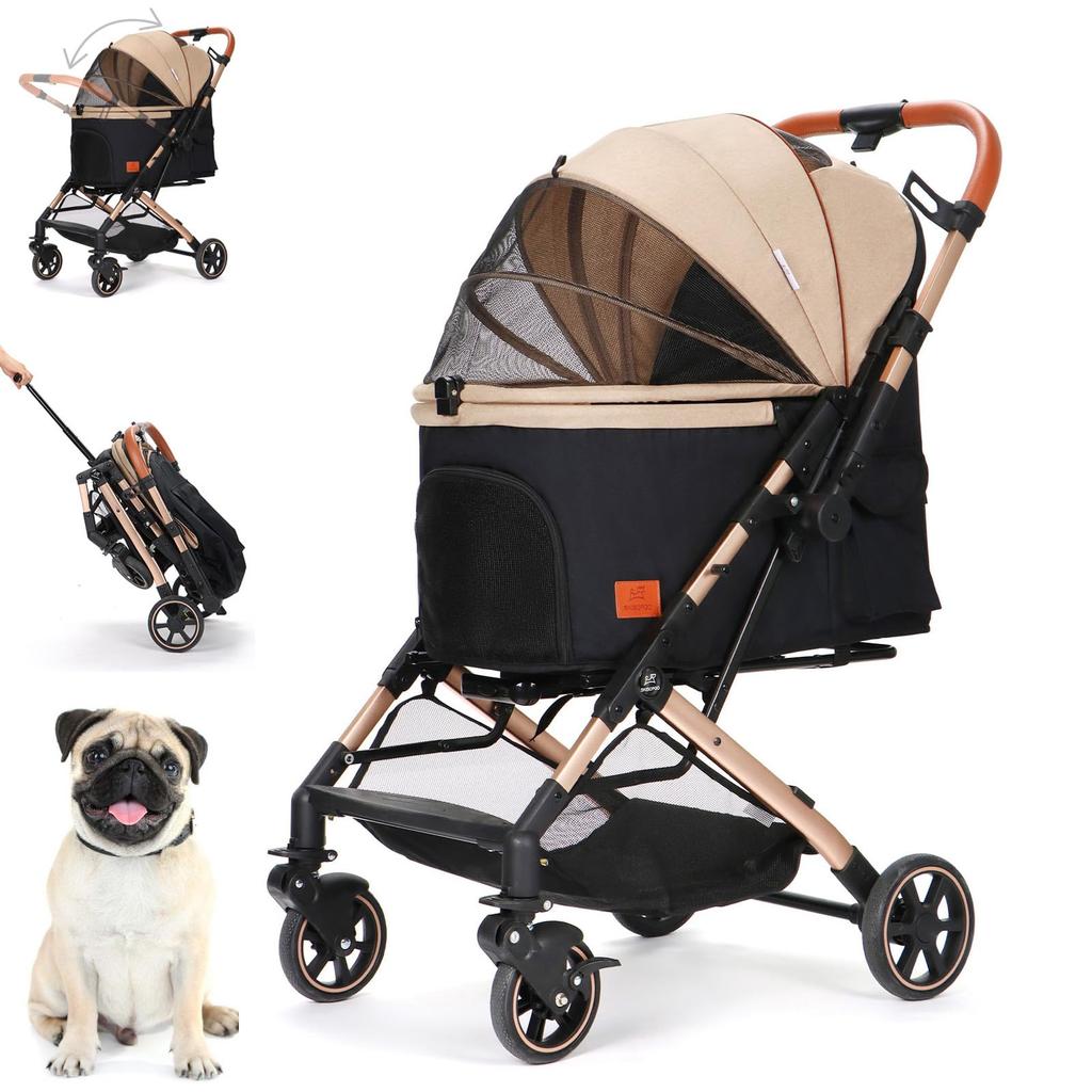 SKISOPGO Pet For Both Upgraded Pet Dog Large Inside Dog Cart for Multiple Front Wheel with Rear Wheel Folds in an Load Capacity Large Baggage Easy to