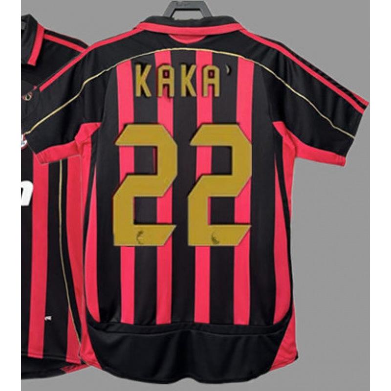 Retro jersey football jersey classic nostalgic replica Thai jersey Kaka game training jersey short-sleeved sportswear