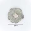 5Pcs Beads Center 3D Chiffon Flower Chiffon DIY Sewing Applique Sewing Artificial Flower