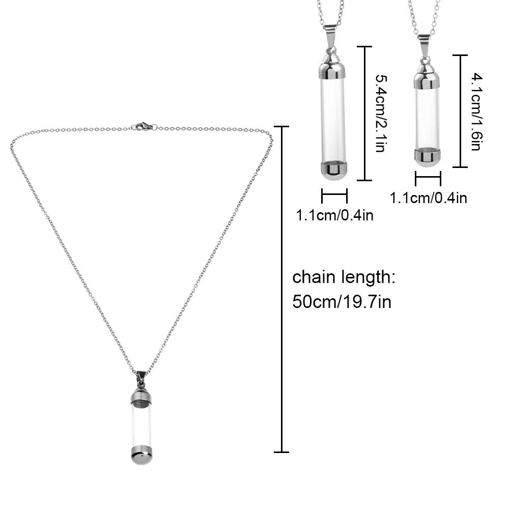Открывающаяся винтовая крышка, стальная цепочка, баночки для духов, бутылка желаний, подвеска, стеклянный флакон, ожерелье, талисман на удачу