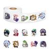 500 наклеек/рулон Мультяшные наклейки в рулоне Genshin Impact Наклейки для поощрения в детском саду Креативный скотч для ручной палатки