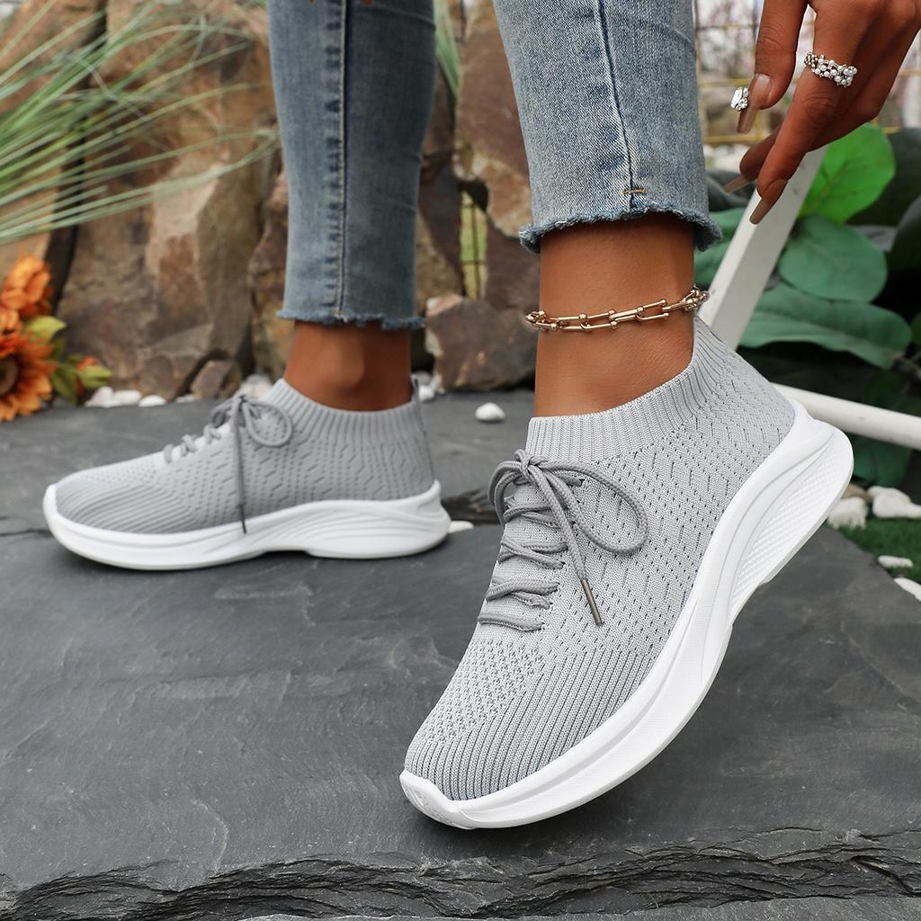 Весенние новые женские сетчатые дышащие повседневные туфли на шнуровке из вулканизированной ткани женские кроссовки на платформе одинарные женские туфли на плоской подошве большого размера 43