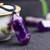 Модные подвески и ожерелья из натуральных аметистов для женщин, ожерелье из фиолетового кристалла с энергетическим камнем, для мужчин, целебные украшения Рейки, подарки