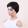 Female Black Brown Wig Women Layered Wigs With Bangs Ladies Natural Wavy Short Wig Daily Use Party Cosplay Heat Resistant Fiber