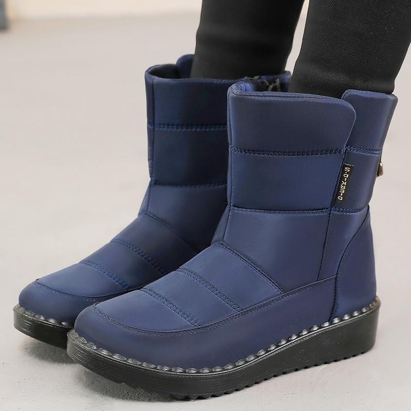 Jinshiyuanshu Women's Shoes Cotton Shoes Winter Boots Fleece Thickened Warm Snow Boots Processing Customized Cotton Boots