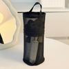 Mesh Dual-Use Makeup Brush Storage Bag Portable Brush Case Simple Large Capacity Brush Bucket Holder Travel Stand-Up Pouch