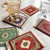 Coasters Cup Pad Persian Mini Woven Rug Mat Mousepad Carpet Ethnic Pattern Cup Laptop with Home Office Table Decor Craft Table