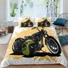 Home Living Luxury 3D Motorcycle Bedding Set Comfortable Duvet Cover Set Kids Bedding Set Queen and King EU/US/AU/UK Size