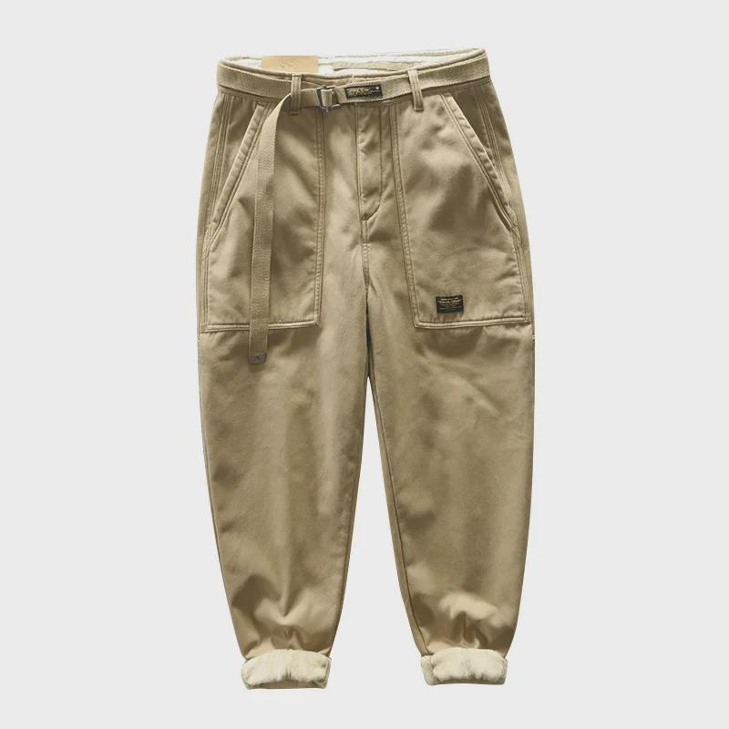 Z378 Autumn/Winter Workwear Casual Plus Velvet Trousers